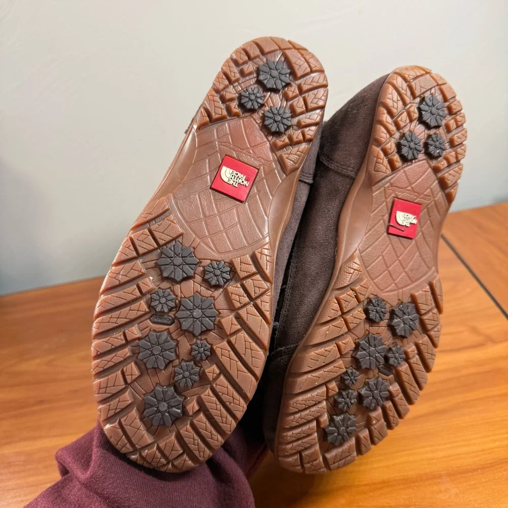 The North‎ Face Nuptse Purna II Winter Snow Boot Brown Suede PrimaLoft Insulated